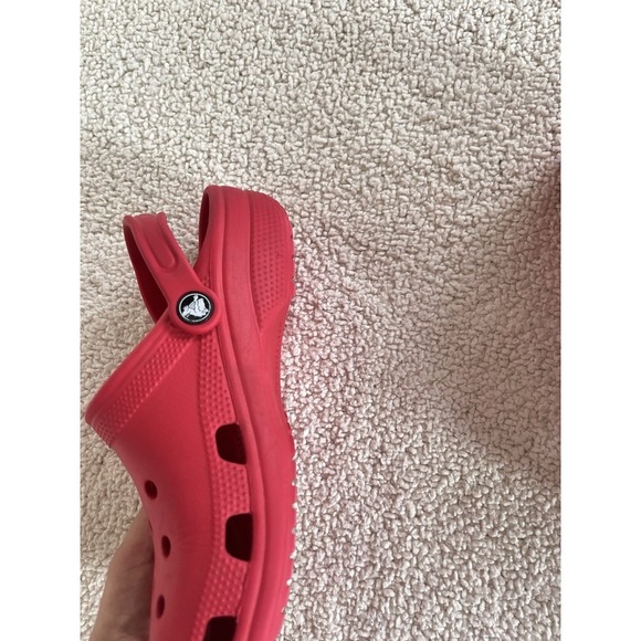 Crocs Classic Clogs Pepper Red Unisex Junior Slip On Sandals Comfortable Casual - Picture 3 of 9